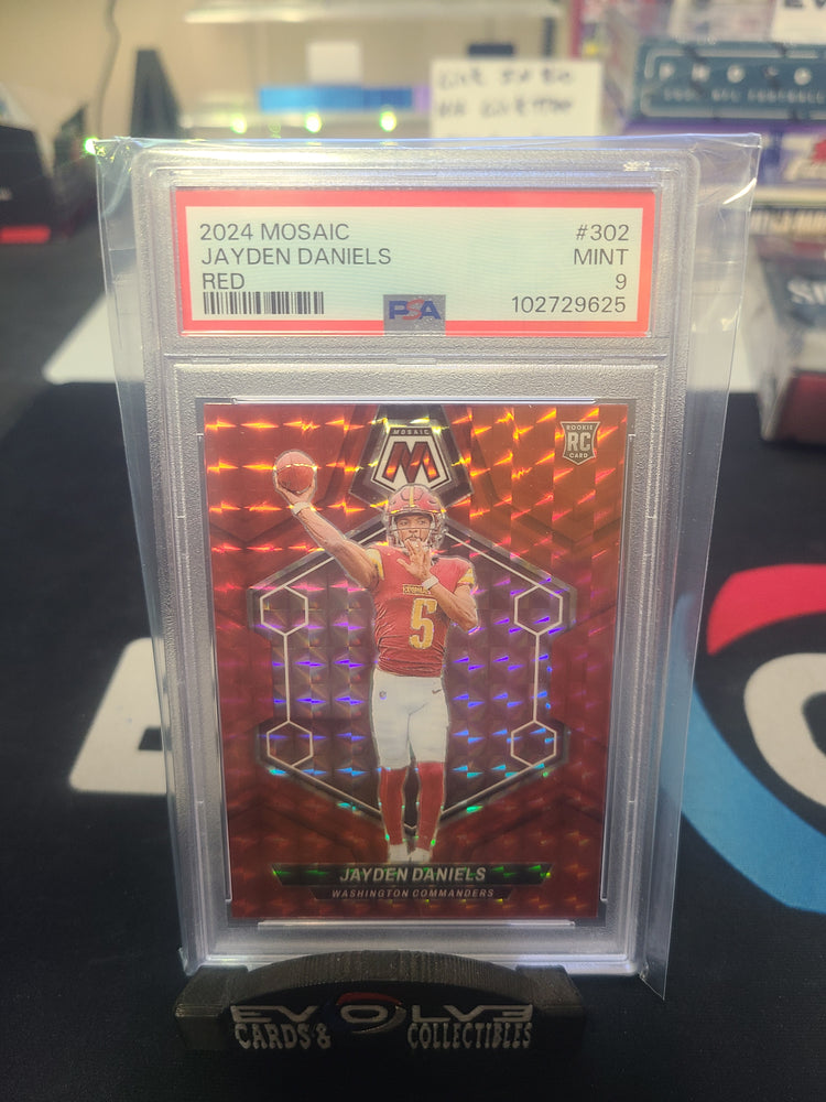2024 mosaic jayden daniels red psa 9