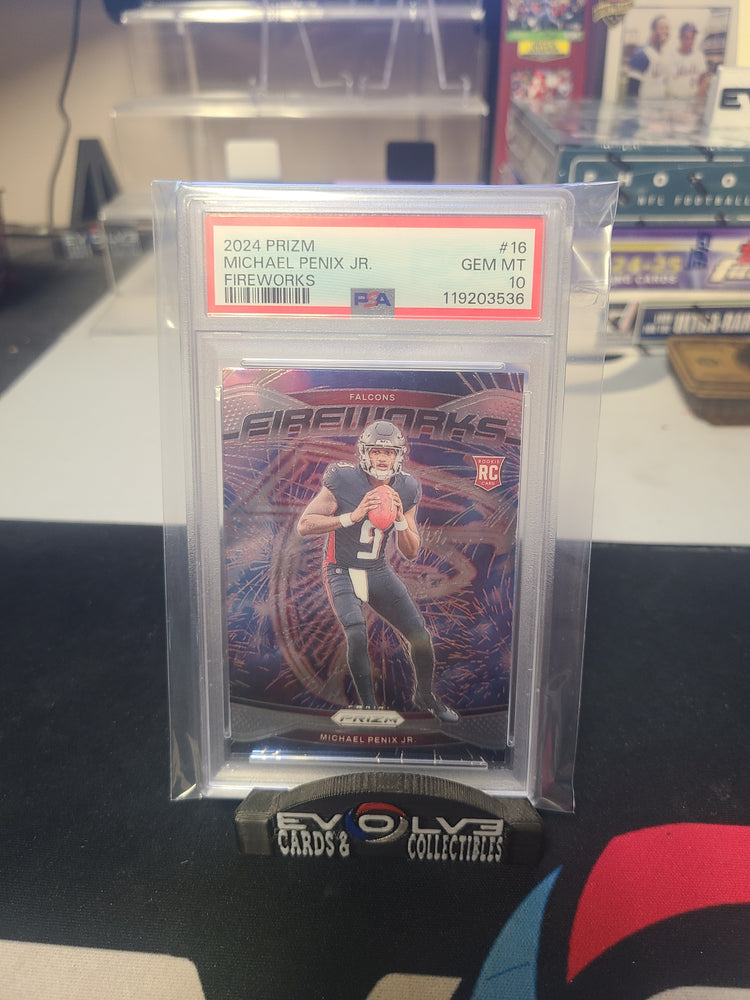 2024 prizm Michael penix jr fireworks psa 10