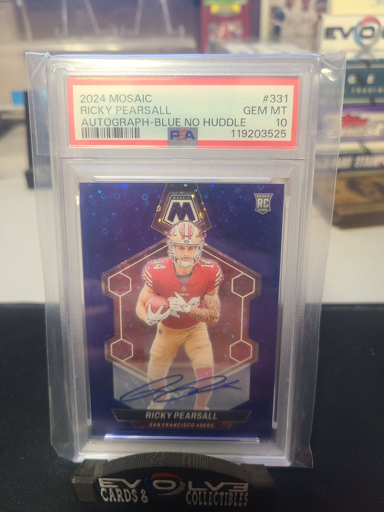 2024 mosaic Ricky Pearsall auto blue psa 10