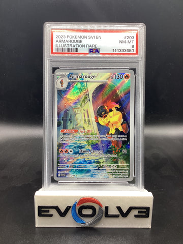 Armarouge (203/198) [Pokemon Scarlet & Violet] PSA 8