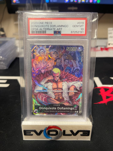 2023 One Piece - Donquixote Doflamingo OP04 Alt Art - PSA 10