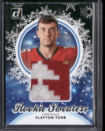 2023 Donruss #HS-CTU Clayton Tune Rookie Holiday Sweater Relics