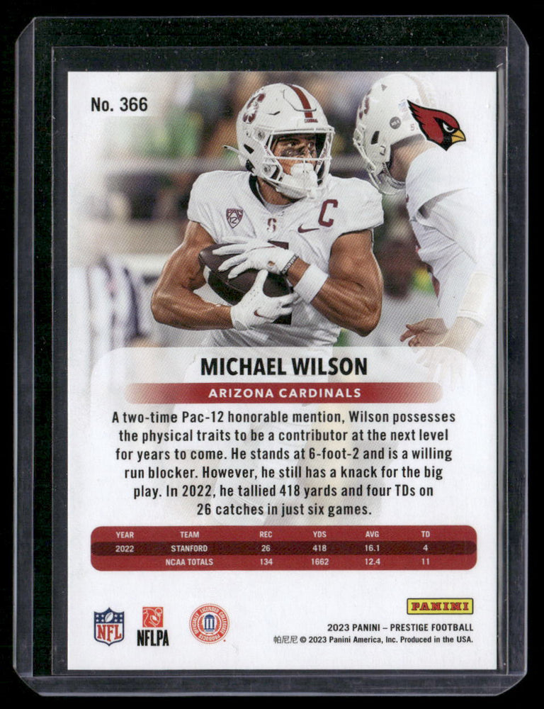 2023 Panini Prestige #366 Michael Wilson Xtra Points Blue #/399