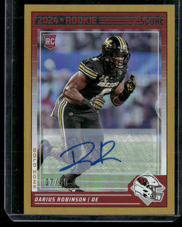 2024 Score #326 Darius Robinson Signatures Gold Zone #/50