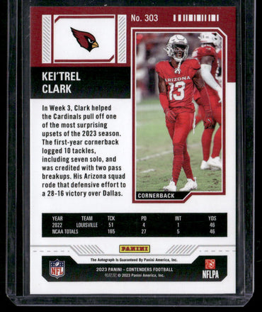 2023 Panini Contenders #303 Kei'Trel Clark