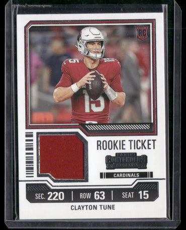 2023 Panini Contenders #TS6 Clayton Tune Rookie Ticket Swatches