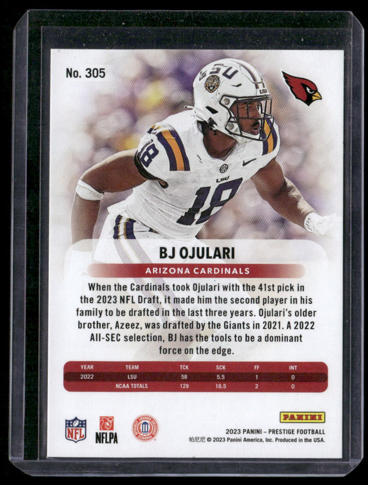 2023 Panini Prestige #305 BJ Ojulari Xtra Points Premium Blue #/299