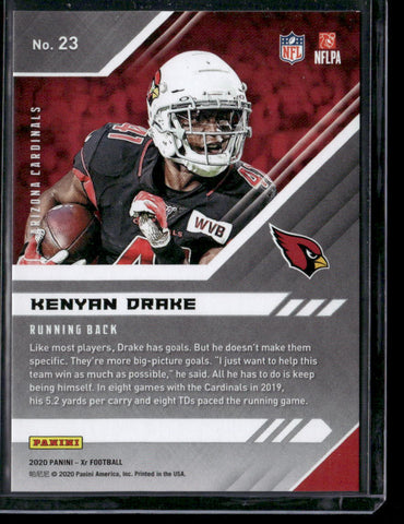 2020 Panini XR #23 Kenyan Drake Purple #/25