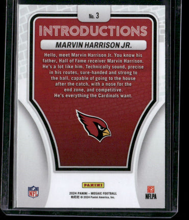 2024 Panini Mosaic #3 Marvin Harrison Jr. Introductions