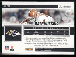 2024 Panini Luminance #199 Nate Wiggins Gold #/299