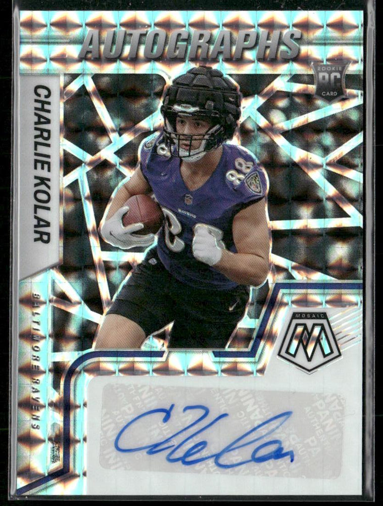 2022 Panini Mosaic #RAM-CK Charlie Kolar Rookie Autographs Mosaic