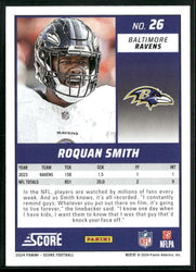 2024 Score #26 Roquan Smith Scorecard