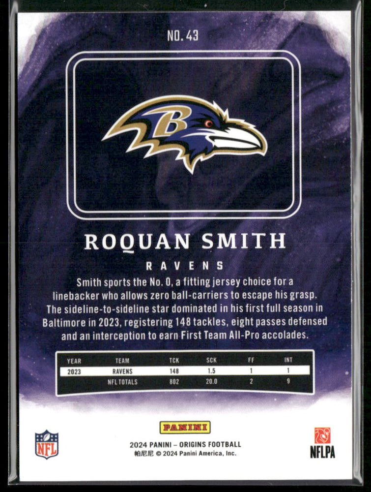 2024 Panini Origins #43 Roquan Smith