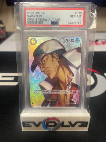 2023 One Piece - Sakazuki OP04 Special Alt Art - PSA 10