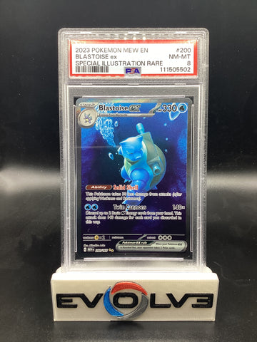 Blastoise ex (200/165) [Pokemon Scarlet & Violet: 151] PSA 8