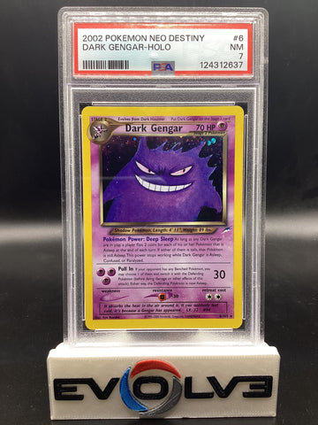 Dark Gengar (6/105) [Pokemon: Neo Destiny] PSA 7