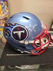 Earl Campbell flash blue full size hof inscribed helmet