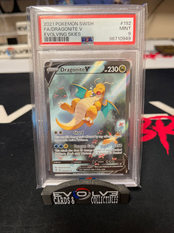 Dragonite V (192/203) [Pokémon SWSH: Evolving Skies] PSA 9