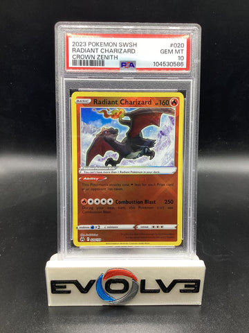 Radiant Charizard (020/159) [Pokemon Sword & Shield: Crown Zenith] PSA 10
