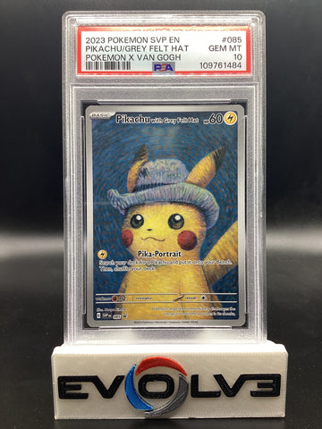 Pikachu with Grey Felt Hat (085) [Pokemon Scarlet & Violet: Black Star Promo] PSA 10