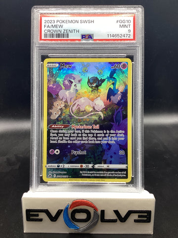 Mew (GG10/GG70) [Pokemon Sword & Shield: Crown Zenith Galarian Gallery] PSA 9