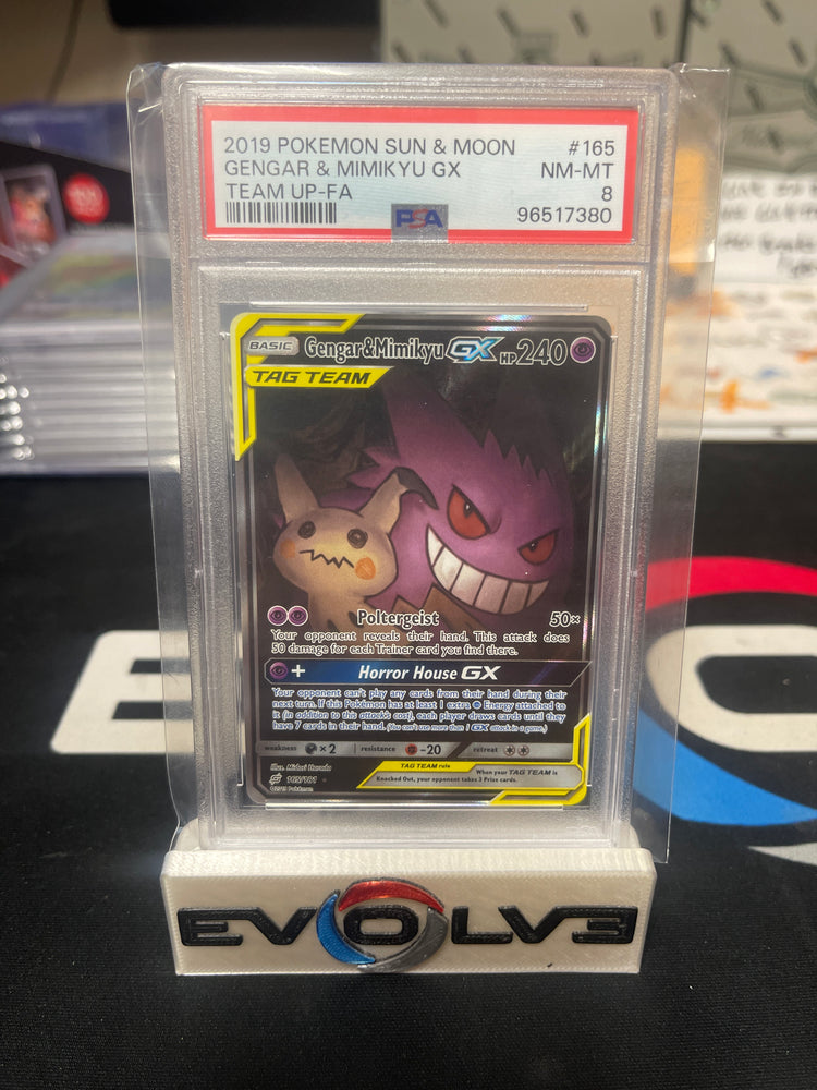 Gengar & Mimikyu GX (165/181) [Sun & Moon: Team Up] PSA 8