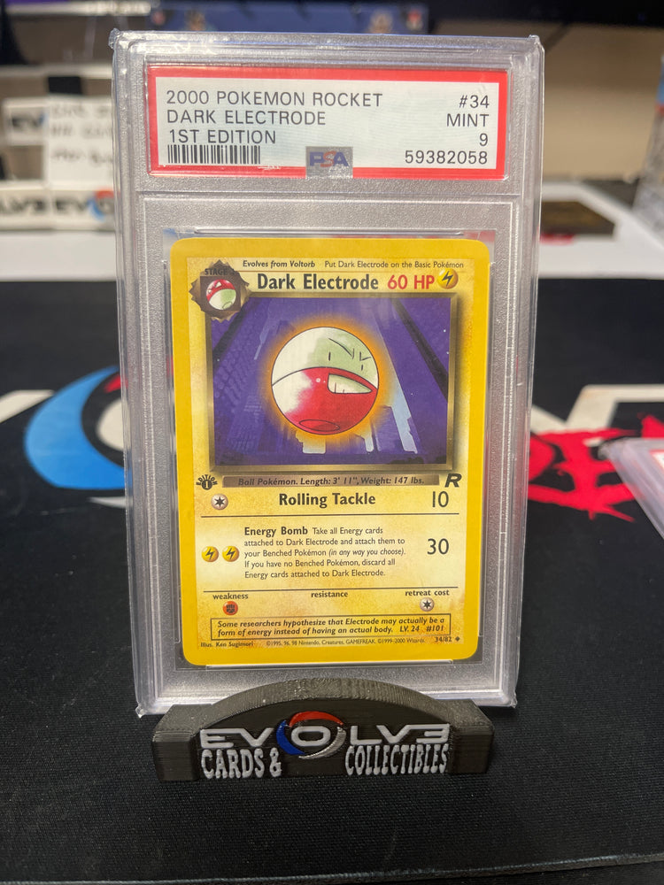 Dark Electrode - 1st ed (034/082) [Pokémon: Rocket] PSA 9