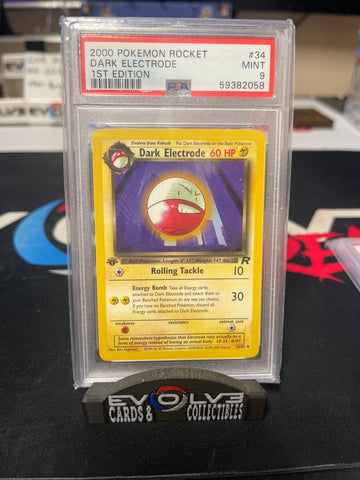Dark Electrode - 1st ed (034/082) [Pokémon: Rocket] PSA 9