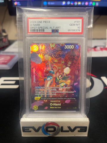 2024 One Piece - O-Nami OP07 Special Alt Art - PSA 10