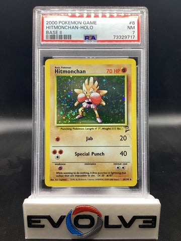 Hitmonchan (8/130) [Pokemon: Base Set 2] PSA 7