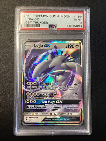 Lugia GX (159/214) [Pokemon Sun & Moon: Lost Thunder] PSA 9