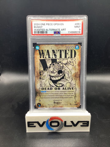 Buggy - Wanted Poster Foil (OP09-051) [One Piece: Emperors in the New World] PSA 9