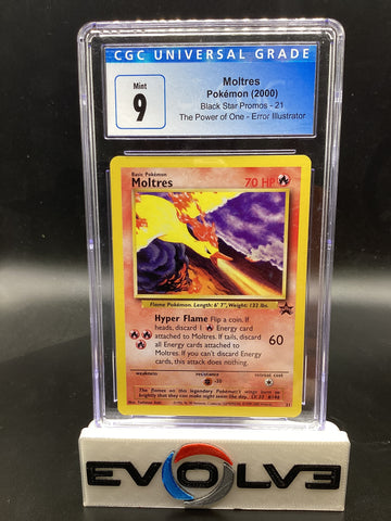 Moltres - Wrong Illustrator Error (21) [Pokemon: Black Star Promos] CGC 9