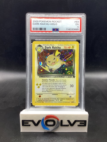 Dark Raichu (83/82) [Pokemon: Team Rocket] PSA 5