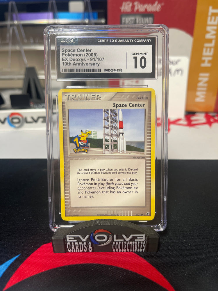 Space Center (091/107) [Pokemon: EX Deoxys - 10th Anniversary] CGC Gem Mint 10
