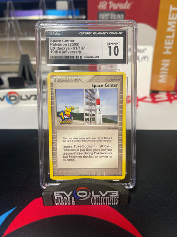 Space Center (091/107) [Pokemon: EX Deoxys - 10th Anniversary] CGC Gem Mint 10