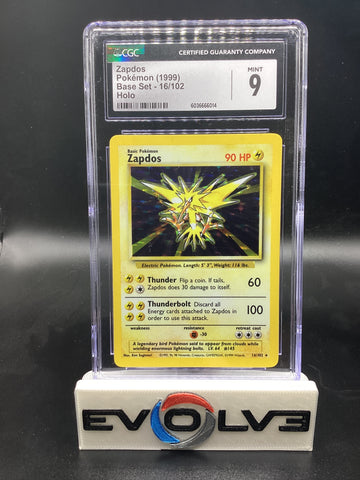 Zapdos (16/102) [Pokemon: Base Set] CGC 9