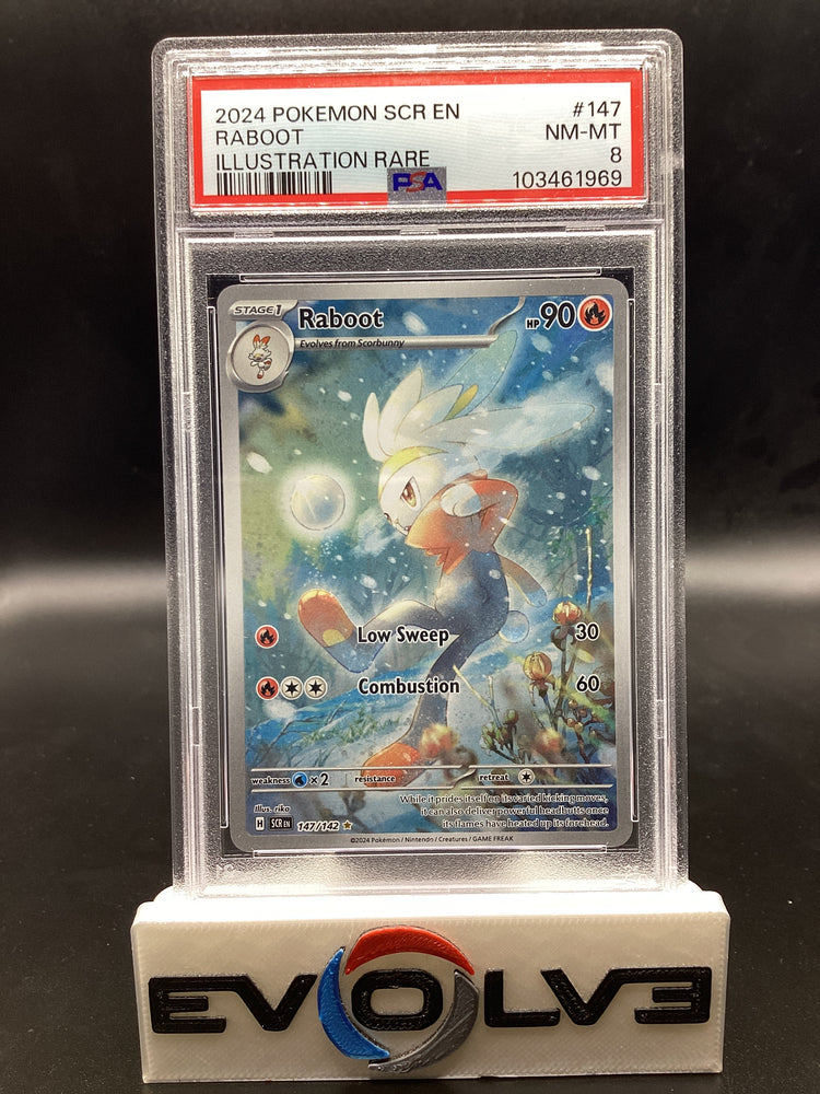 Raboot (147/142) [Pokemon Scarlet & Violet: Stellar Crown] PSA 8