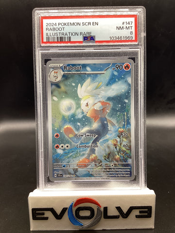 Raboot (147/142) [Pokemon Scarlet & Violet: Stellar Crown] PSA 8