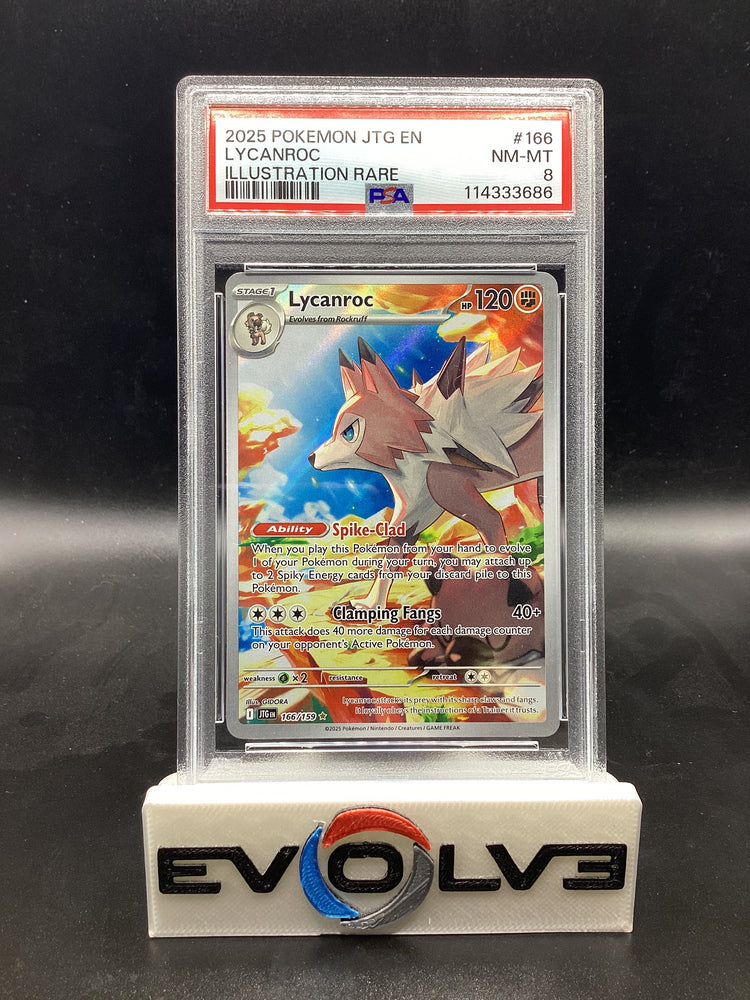 Lycanroc (166/159) [Pokemon Scarlet & Violet: Journey Together] PSA 8