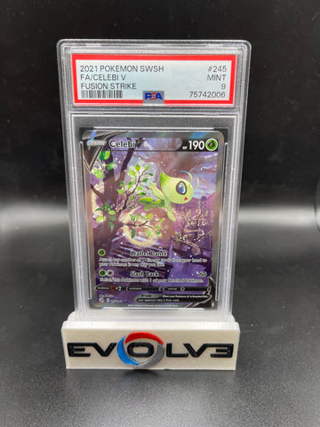 Celebi V (245/264) [Pokémon SWSH: Fusion Strike] PSA 9