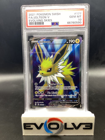 Jolteon V (177/203) [Pokemon Sword & Shield: Evolving Skies] PSA 10