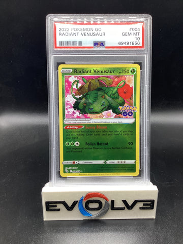 Radiant Venusaur (004/078) [Pokemon Sword & Shield: Pokemon Go] PSA 10