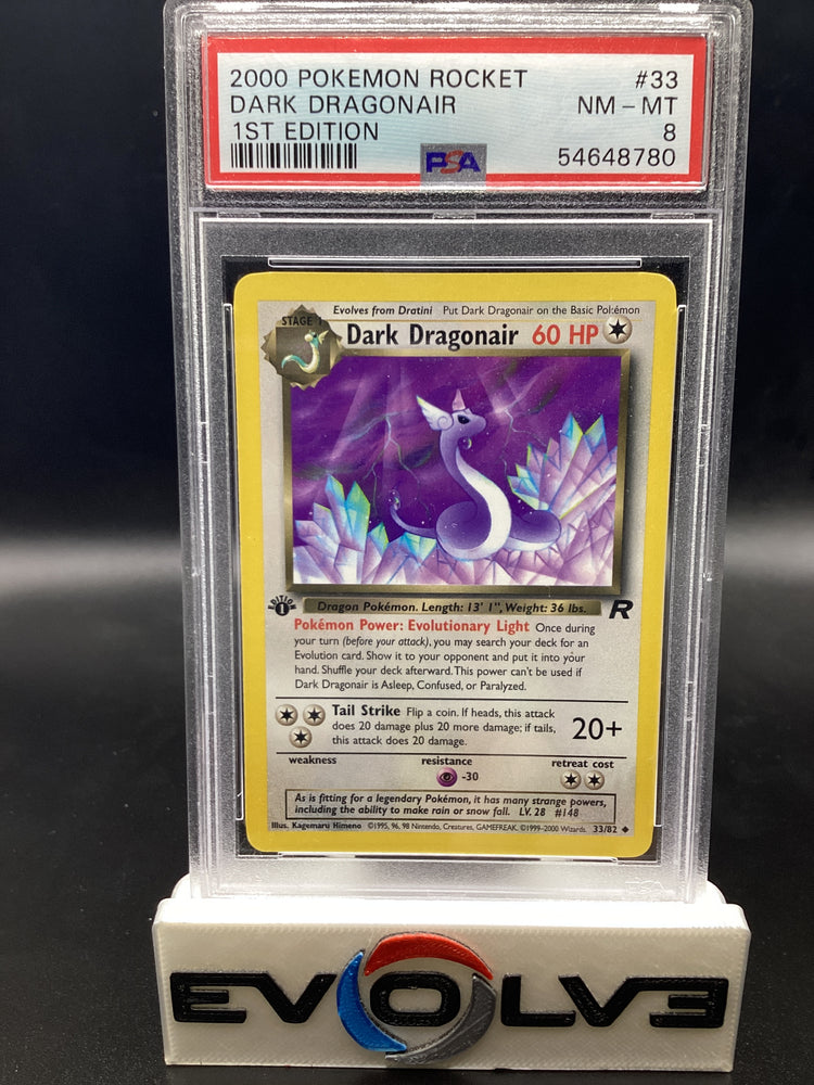 Dark Dragonair - 1st Edition (33/82) [Pokemon: Team Rocket 1st Edition] PSA 8