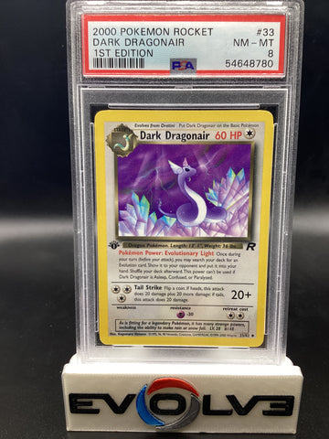 Dark Dragonair - 1st Edition (33/82) [Pokemon: Team Rocket 1st Edition] PSA 8