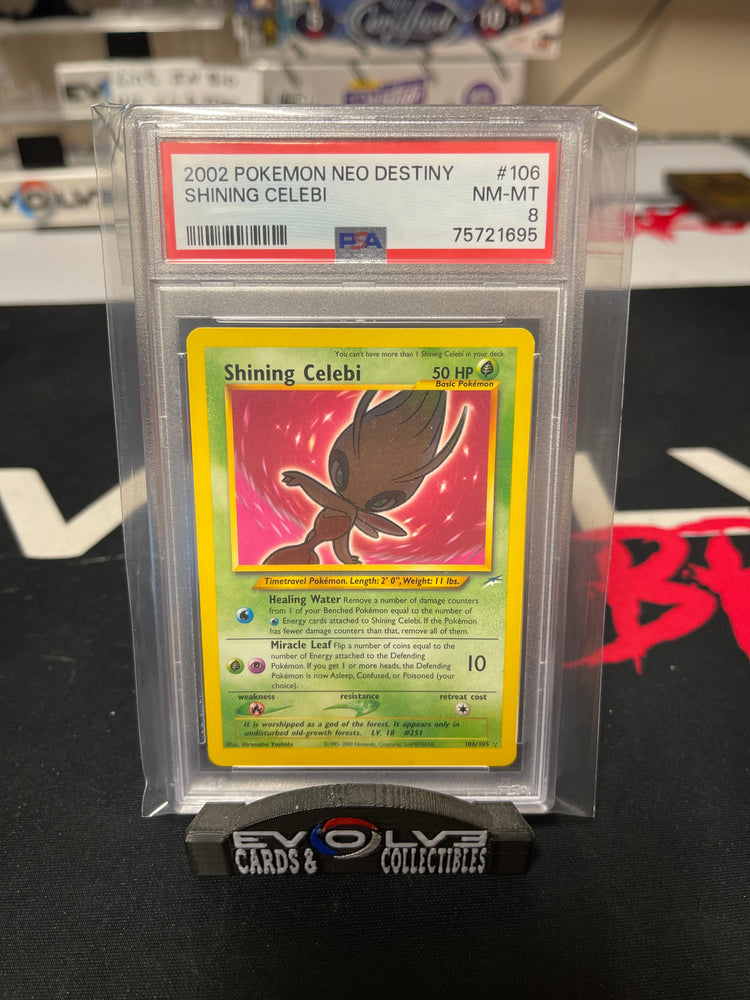 Shining Celebi (106/105) [Pokémon Neo Destiny] PSA 8