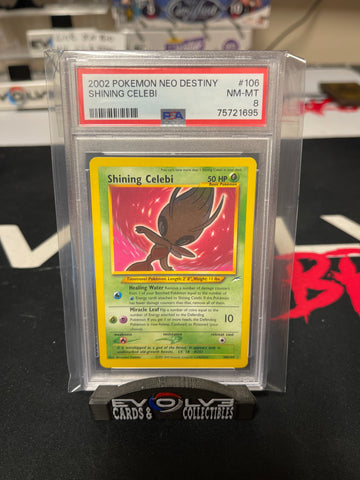 Shining Celebi (106/105) [Pokémon Neo Destiny] PSA 8