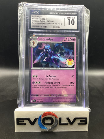 Ceruledge (040/091) -  Pokemon Day Cosmos Holo [Pokemon Scarlet & Violet: Paldean Fates] CGC 10