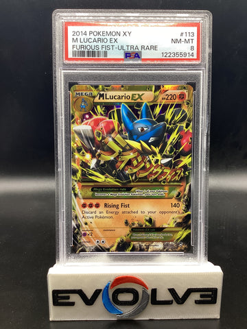 M Lucario EX (113/111) [Pokemon X & Y: Furious Fists] PSA 8
