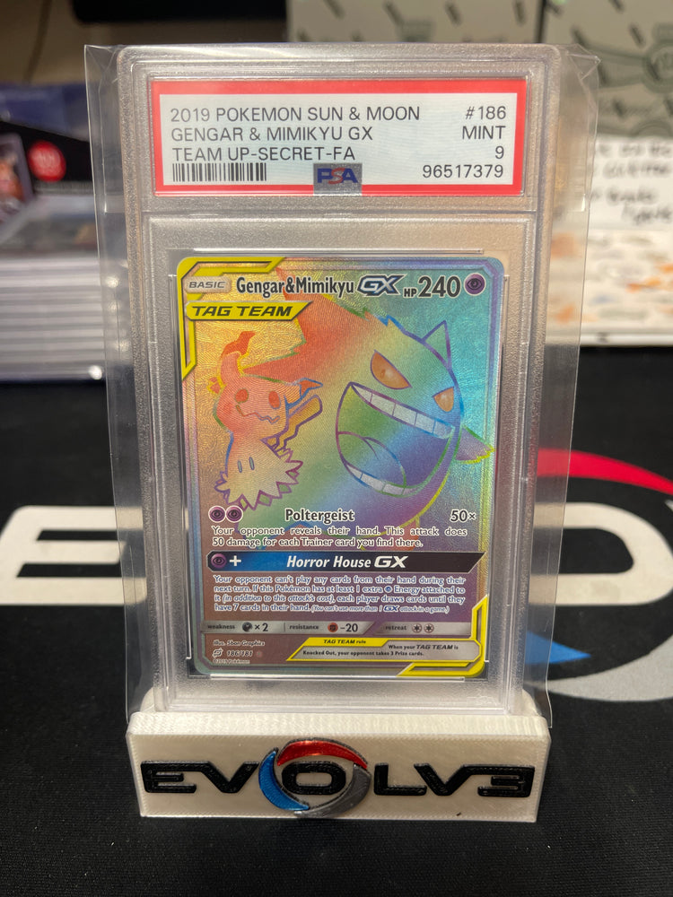 Gengar & Mimikyu GX (186/181) [Sun & Moon: Team Up] PSA 9